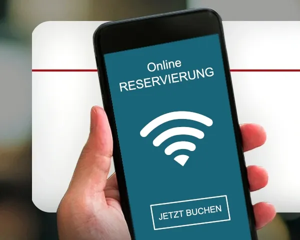 Online Reservierung mit dem Smartphone