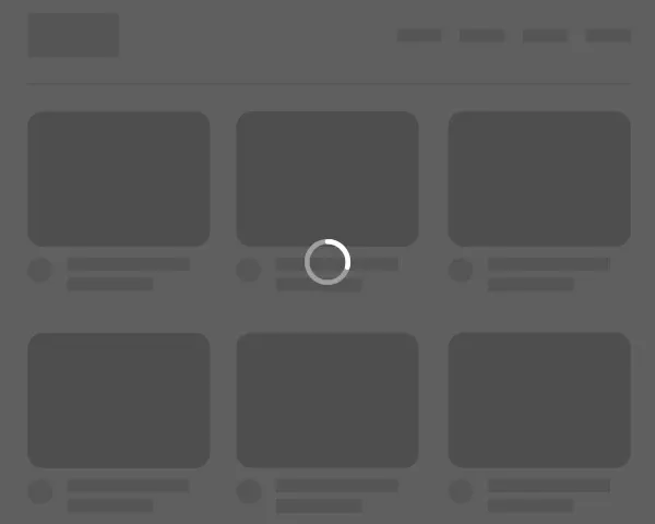 Langsame Blogseite mit Loading Spinner und ladendem Skeleton Screen