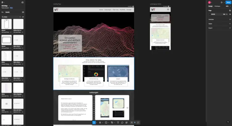 Planung und Gestaltung eines modernen Website-Layouts im Webdesign-Prozess