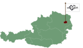 Bild von Österreich mit Wien farblich hervorgehoben