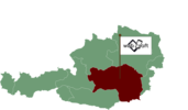 Bild von Österreich mit Steiermark farblich hervorgehoben