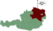 Webdesign in Niederösterreich Standortbezogene Webdesign-Dienstleistungen in Niederösterreich, hervorgehobene Region auf Österreich-Karte