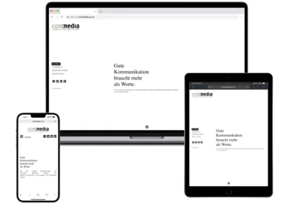 Commedia Webseiten Screenshots aus 2016