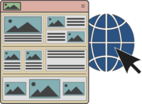 Icon für die bildliche Darstellung der Onlineschaltung der Webseite