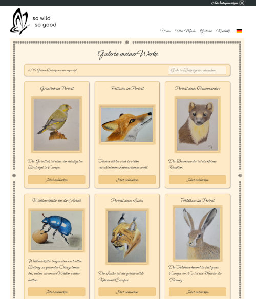Referenz Screenshot aus dem Bereich: Persönliche Webauftritte